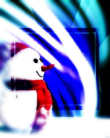 FX №194429 Snowman business blurred background