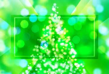FX №194774 Clipart Christmas tree snowflakes bokeh lights