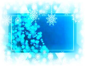 FX №194745 Christmas tree snowflakes frame template