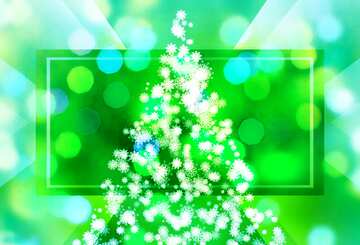 FX №194749 Christmas tree snowflakes bokeh lights