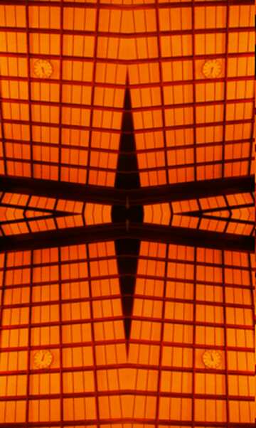 FX №194571 Geometric square pattern orange