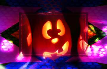 FX №194053  Pumpkins Geometric lights Halloween Frame