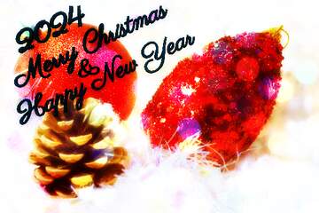 FX №194792 Merry Christmas Happy Year 2024 Greetings Card Background