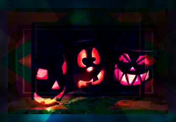 FX №194051  Pumpkins Faces Halloween