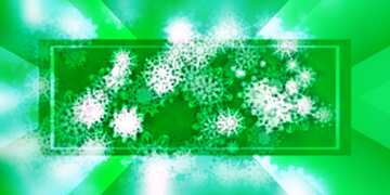FX №194740 snowflakes Christmas green blur frame
