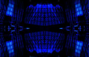 FX №194569 Geometric square blue lights