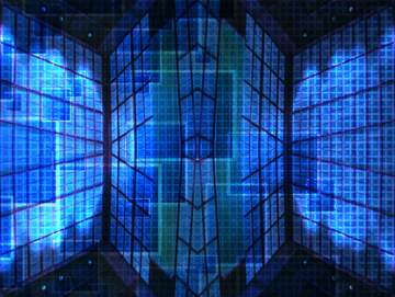 FX №194550  Geometric square backdrop blue Patterns Technology