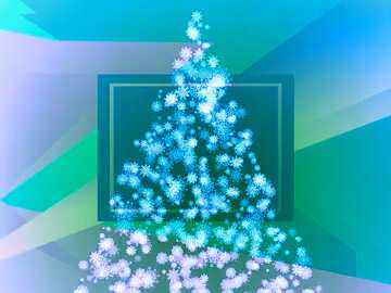 FX №194645 geometric Clipart Christmas tree snowflakes