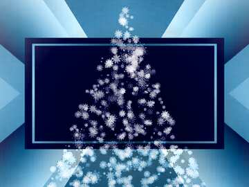 FX №194737 Christmas tree snowflakes responsive design card
