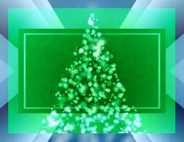 FX №194680 Christmas tree green of snowflakes border fuzzy clipart