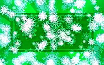 FX №194746 snowflakes green christmas clipart frame