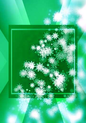 FX №194664 Christmas Clipart green snowflakes