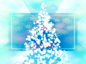 FX №194780 Clipart Christmas tree snowflakes business template
