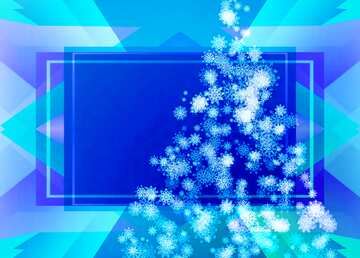 FX №194699 Winter blue background with snowflakes. Christmas tree