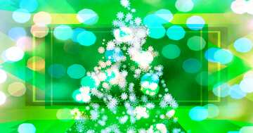 FX №194709 Christmas tree snowflakes background