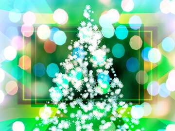 FX №194633 snowflake tree   Christmas design for greeting card. Frame illustration, merry xmas snow flake...