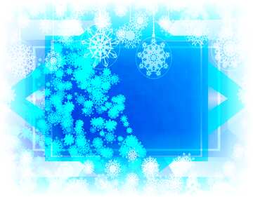 FX №194670 Winter blue  Christmas tree snowflakes template