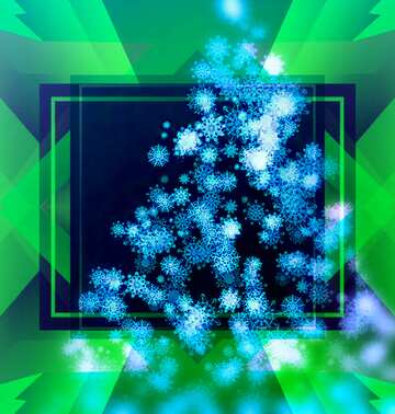 FX №194673 Christmas tree snowflakes template frame geometrical