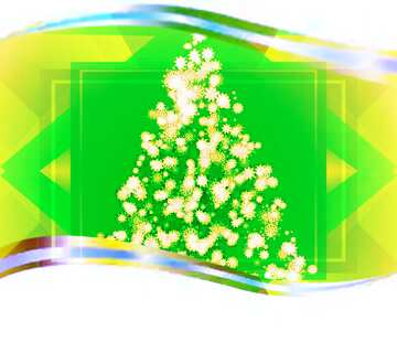 FX №194665 Clipart Christmas tree snowflakes template frame responsive border metal