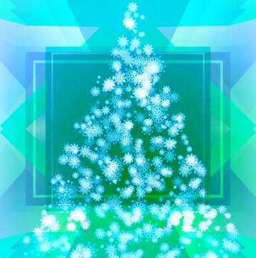 FX №194713 Christmas tree snowflakes template