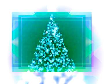 FX №194668 Clipart Christmas tree snowflakes template white  border