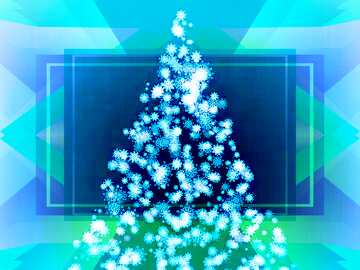 FX №194720 Christmas tree snowflakes template