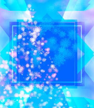 FX №194669 Clipart Christmas tree snowflakes blue