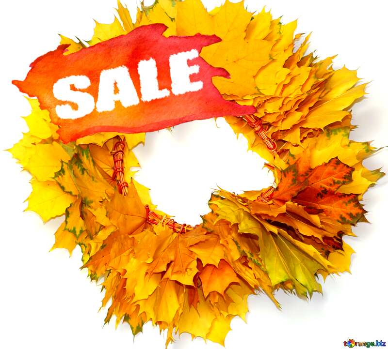 Autumn wreath isolated sale discount banner design letter №40863