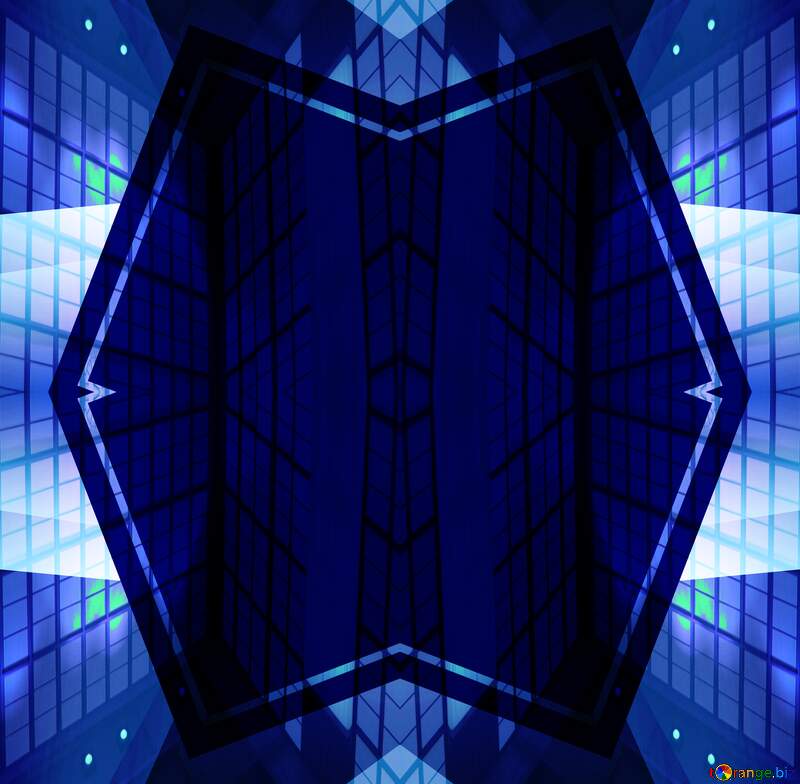  Geometric square backdrop blue №49675