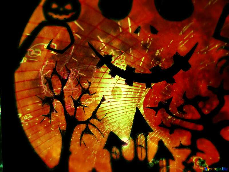 Halloween picture effect blur frame №40468