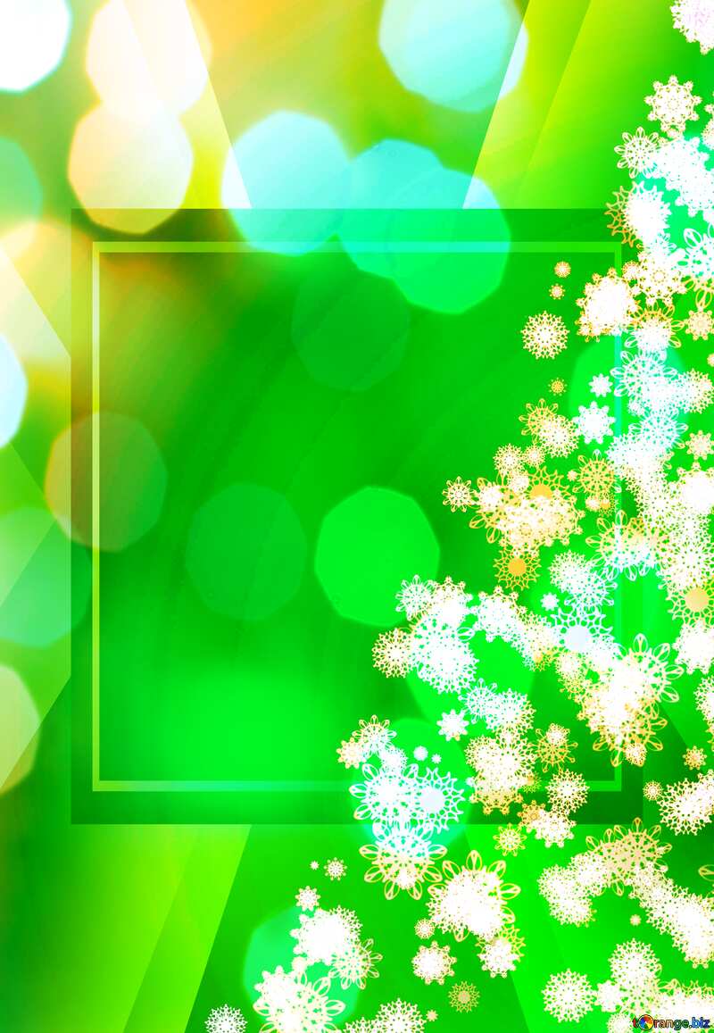 Christmas tree snowflakes Bokeh background №40736