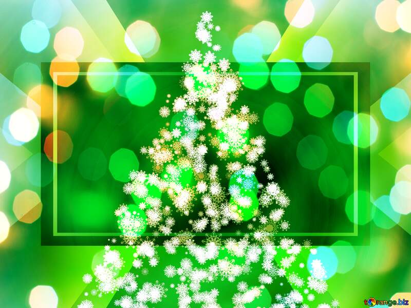Christmas tree snowflakes christmas background №40736