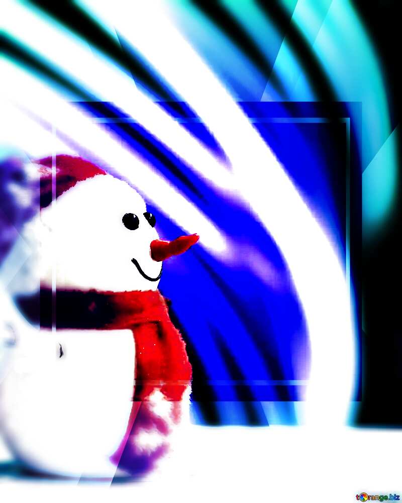 Snowman business blurred background №48081