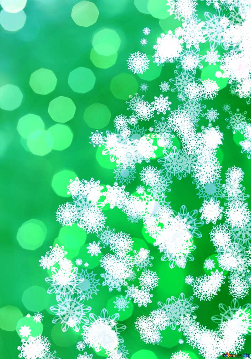 Christmas background with tree snowflakes and Christmas lights №40736