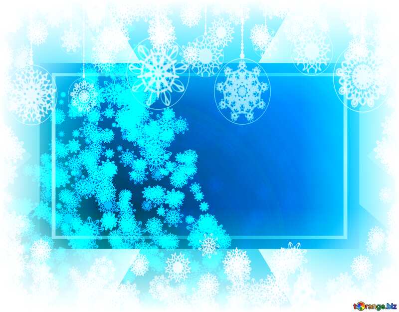 Christmas tree snowflakes frame template №40736