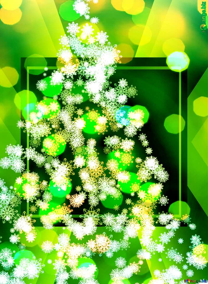 Christmas tree snowflakes bokeh design №40736