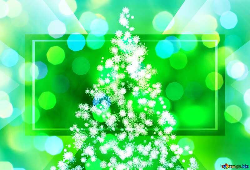 Christmas tree snowflakes bokeh lights №40736