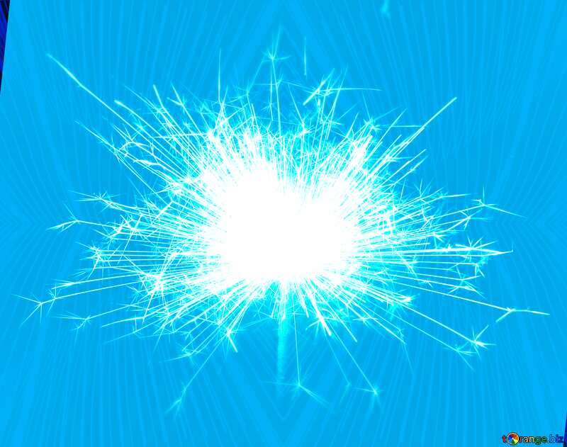 Sparks on blue background №25699