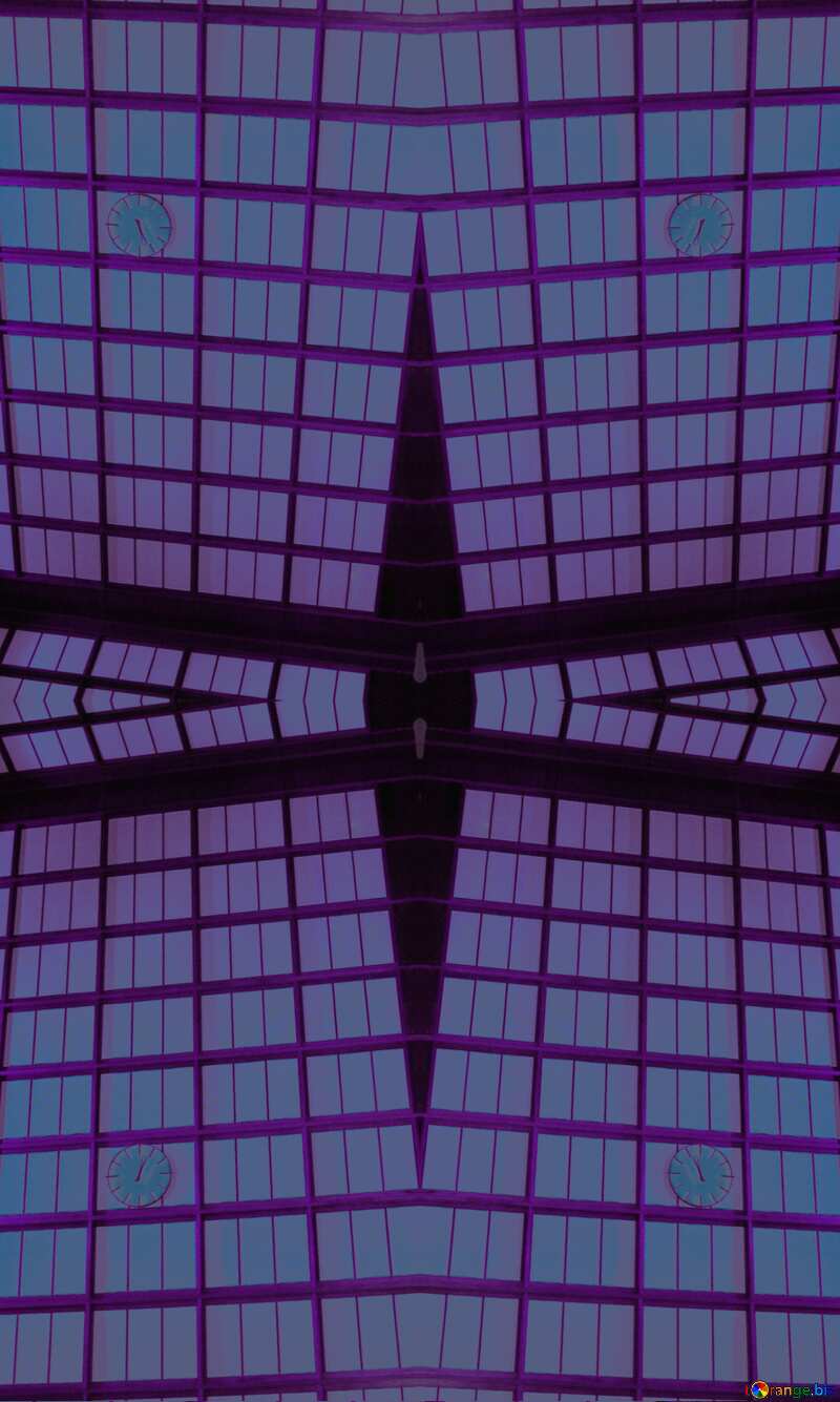 Geometric square pattern violet №221
