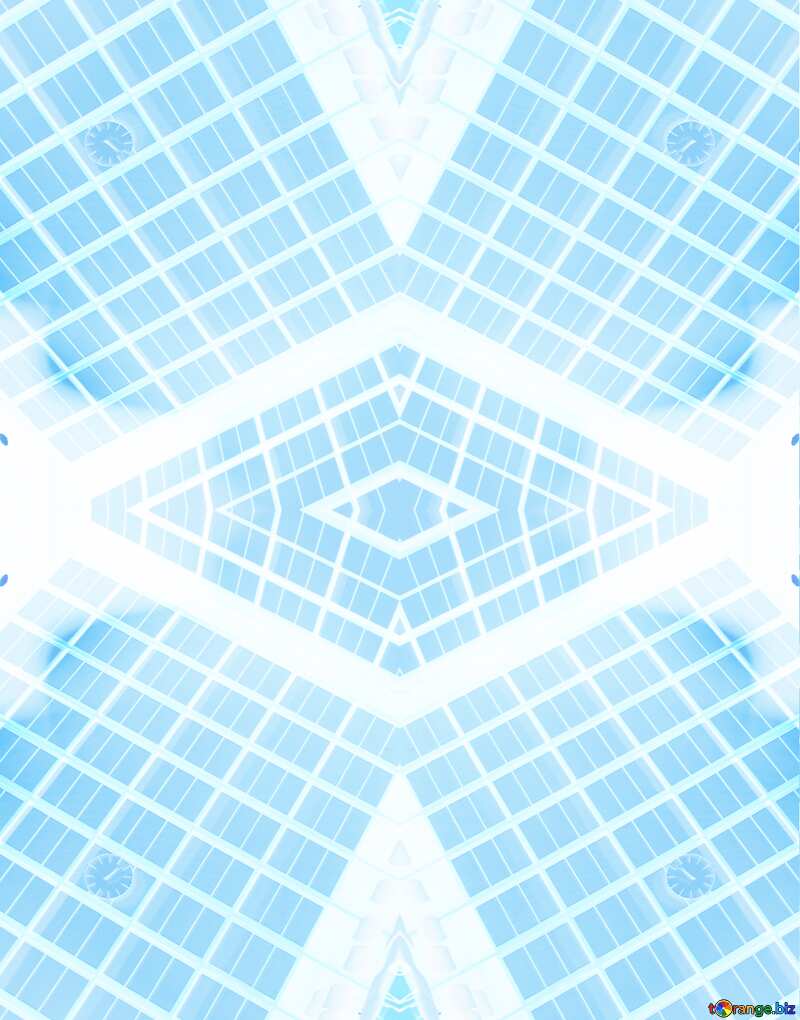 Geometric square pattern light blue №221