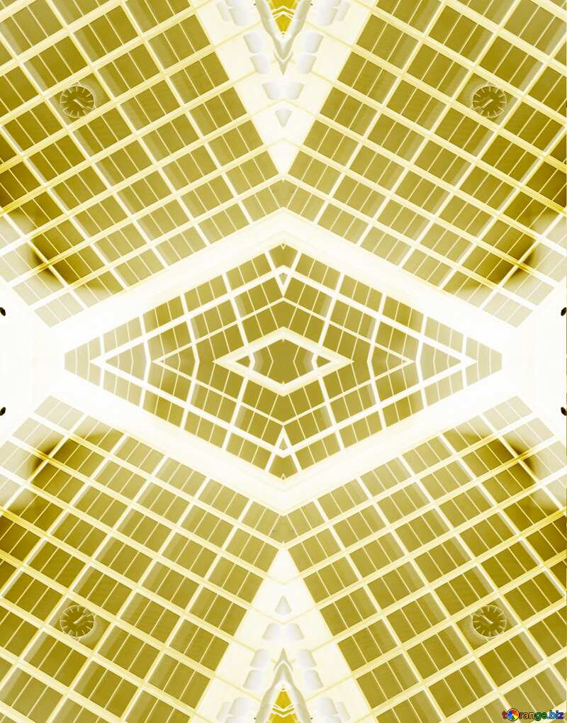 Geometric square pattern yellow №221
