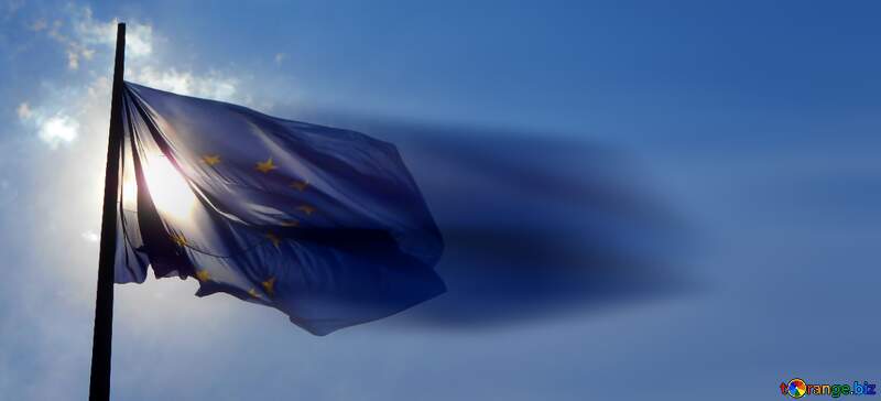 European Union EU Flag blur right side №51291