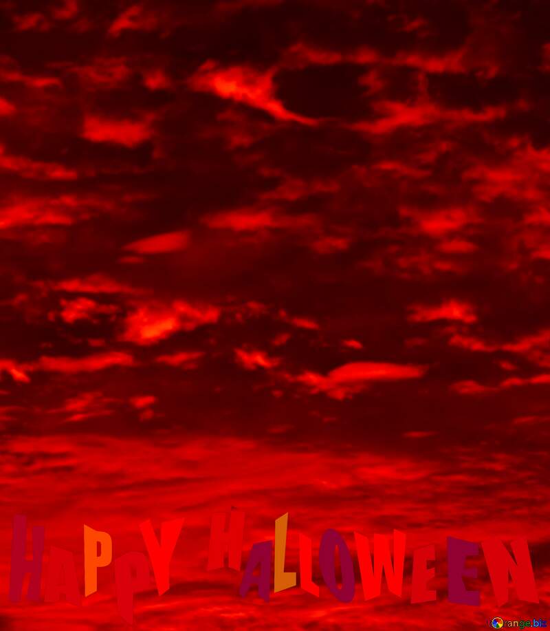 Red sunset happy halloween №44615