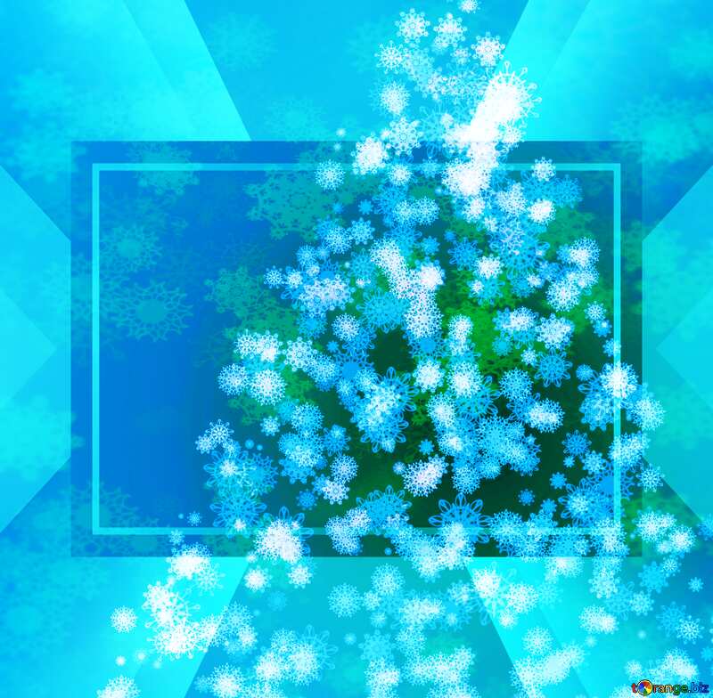 Clipart Christmas tree snowflakes website template №40736