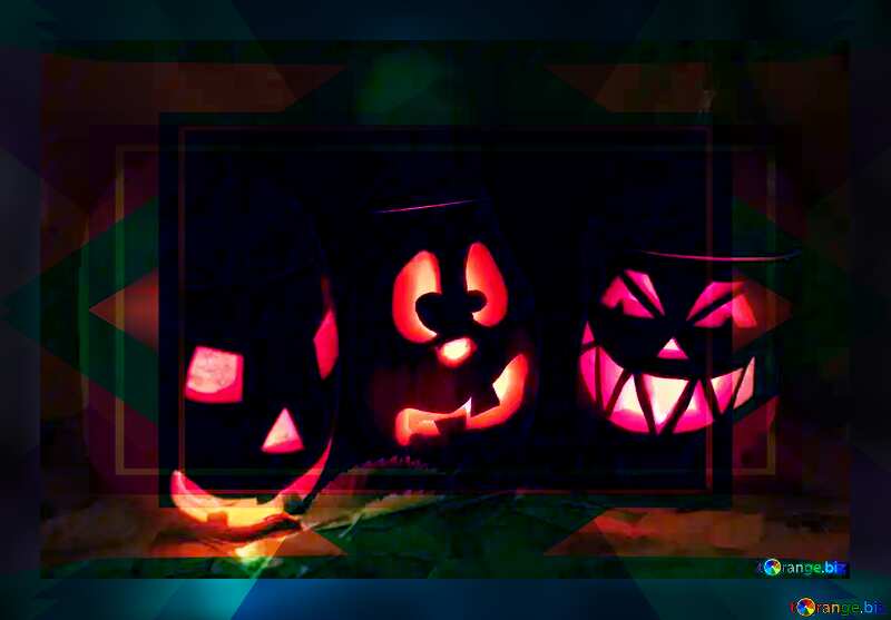  Pumpkins Faces Halloween №24317