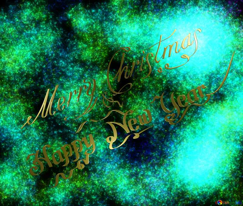 lettering merry Christmas and happy new year gold №40638