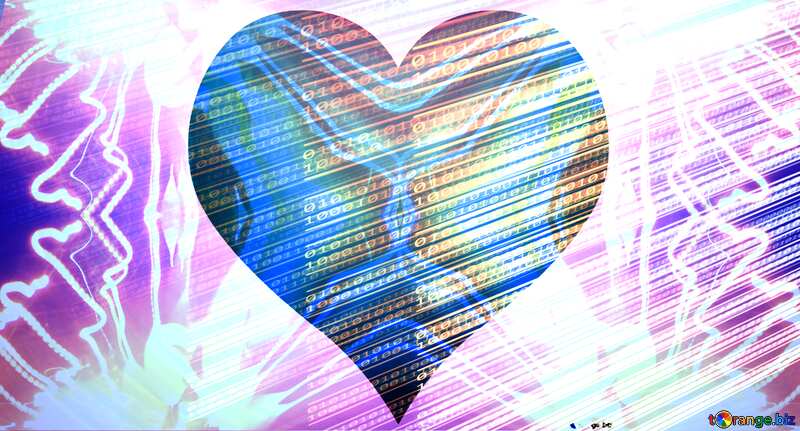 Digital media background love heart №49673