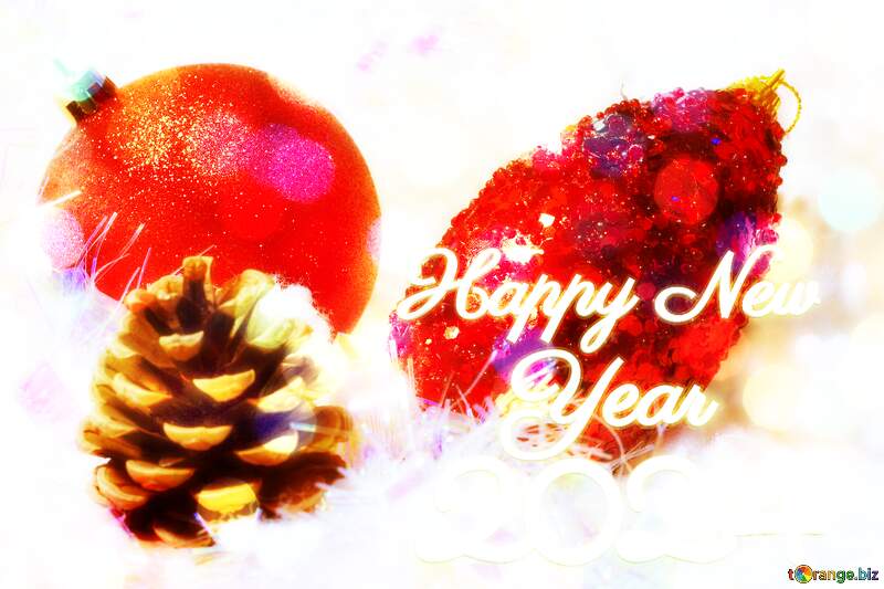 Beautiful Christmas Greetings Card Happy New Year 2024 №6339