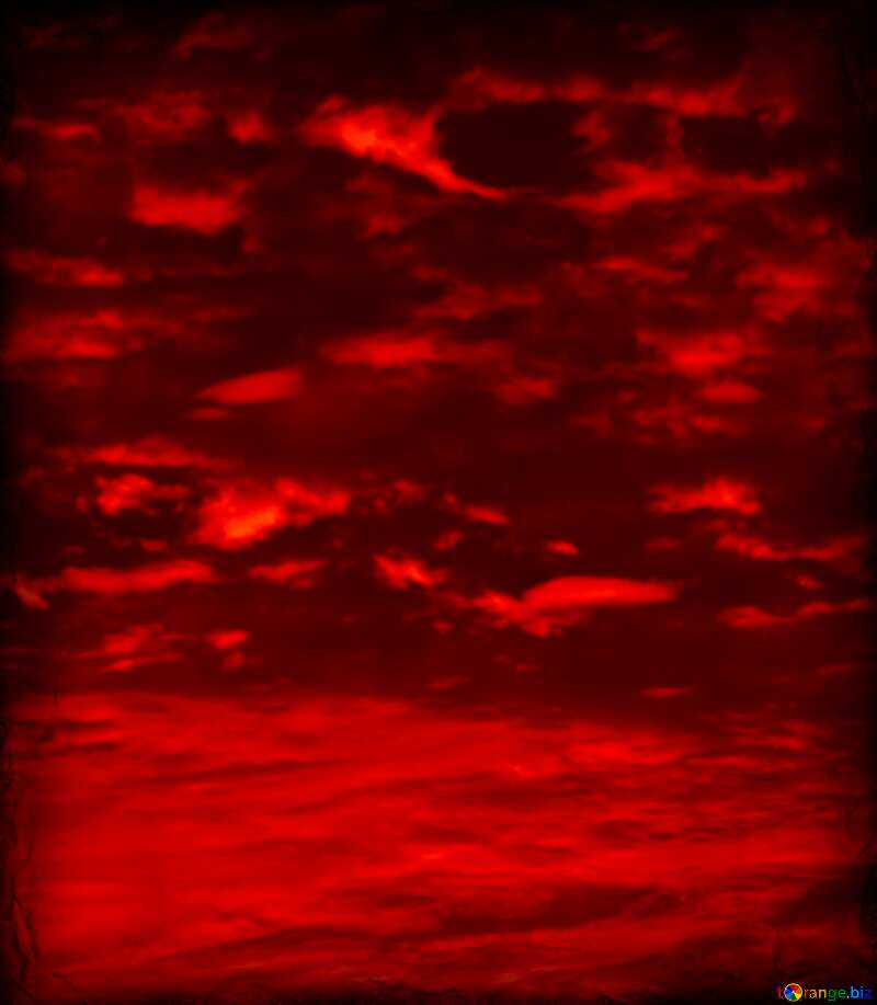 Red sunset dark frame №44615