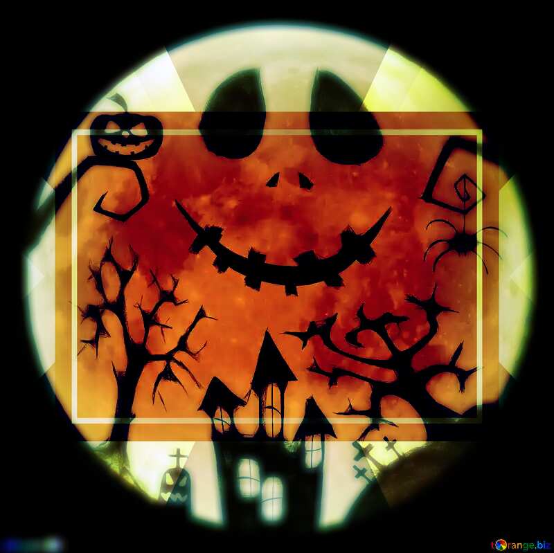 Halloween blur frame  template №40468